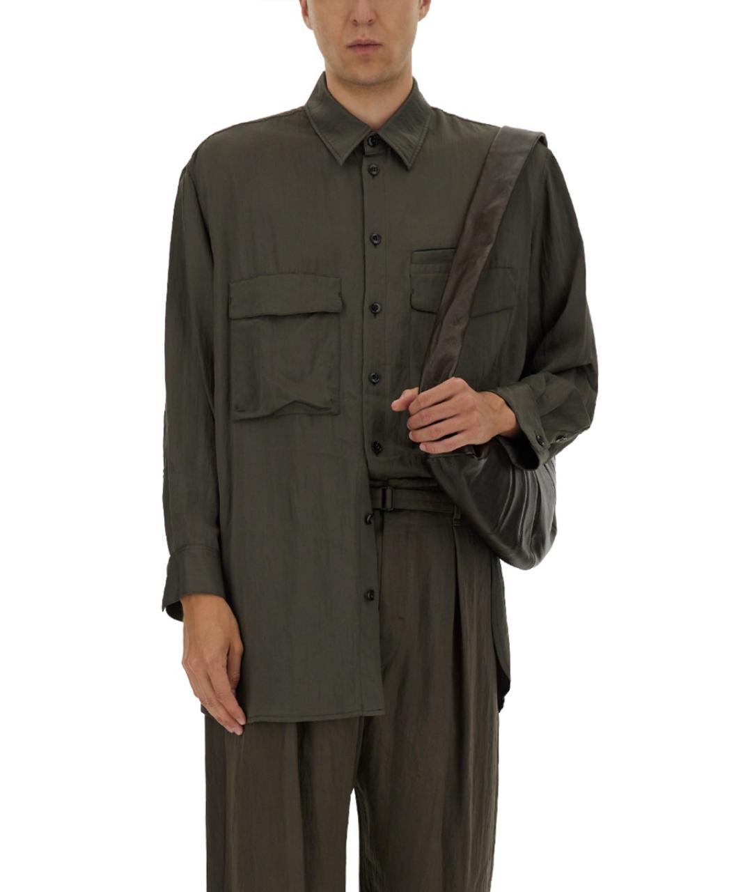 LEMAIRE Хаки кэжуал рубашка, фото 4