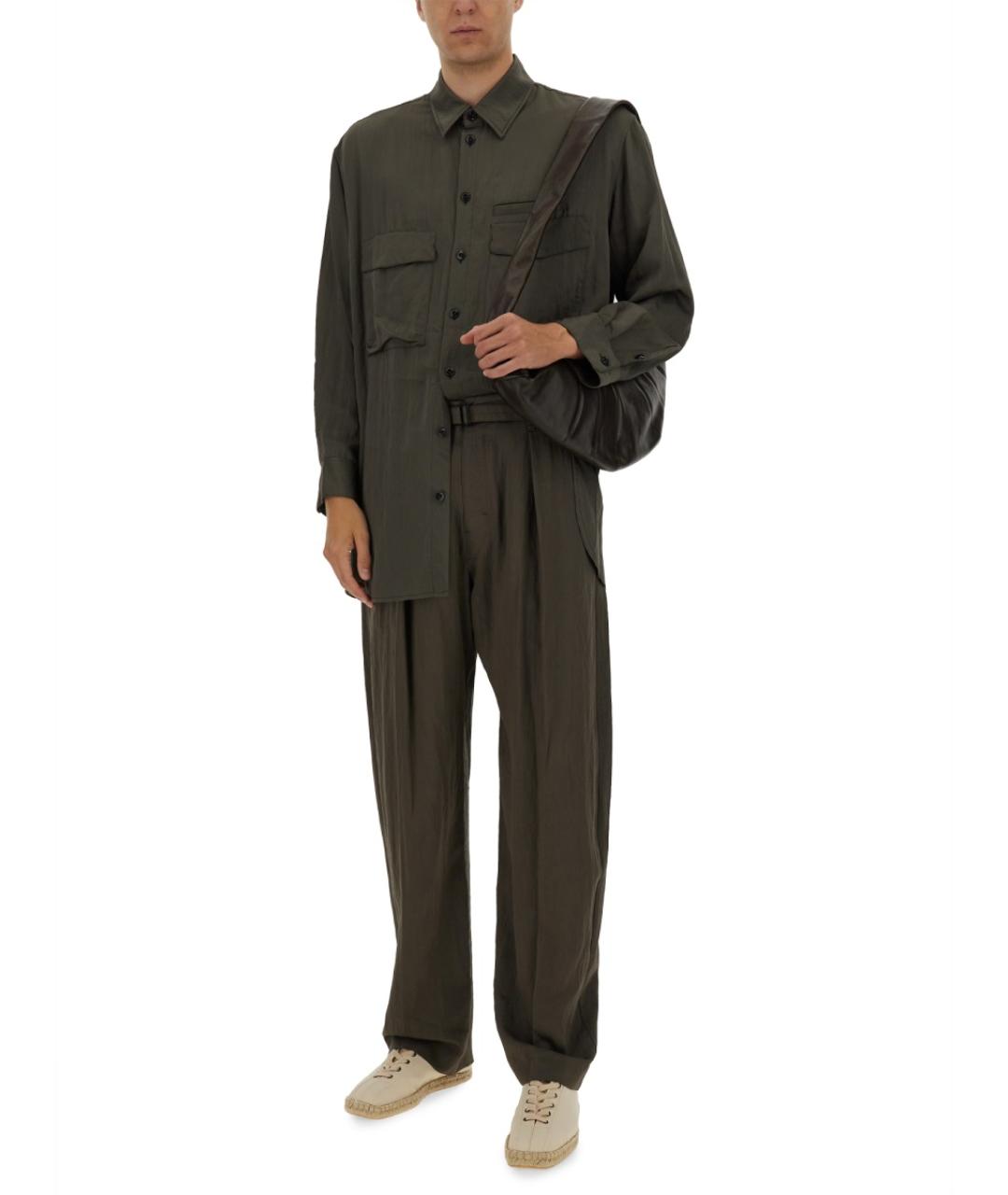 LEMAIRE Хаки кэжуал рубашка, фото 2