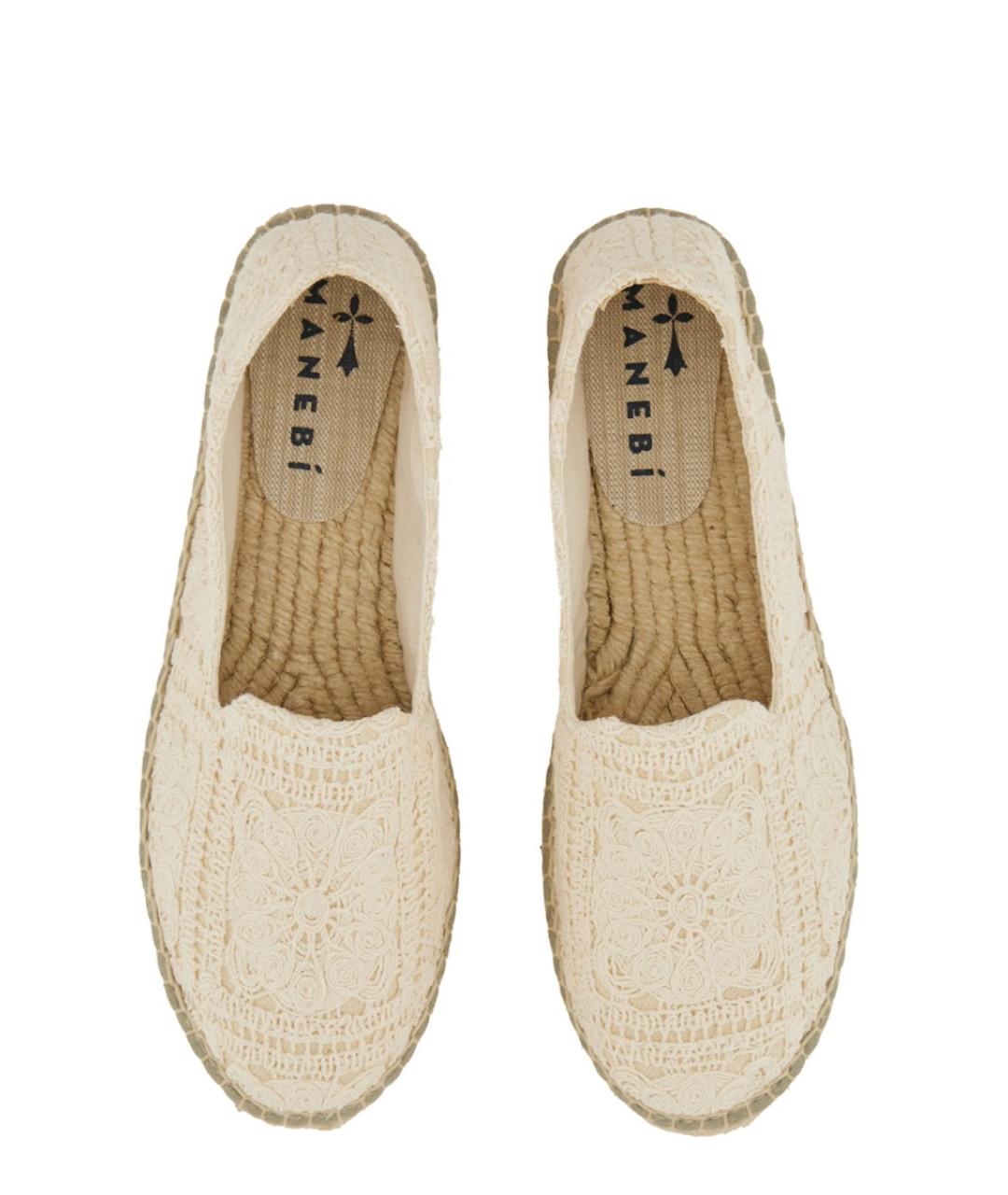 MANEBI Бежевые синтетические эспадрильи, фото 5