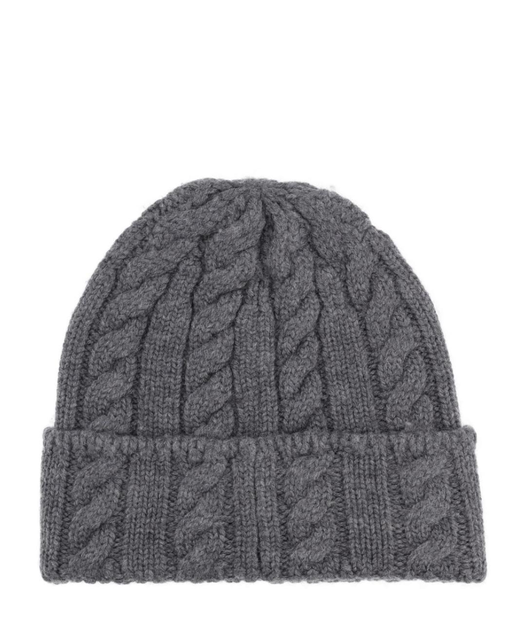 BALLY Серая шерстяная шапка, фото 2