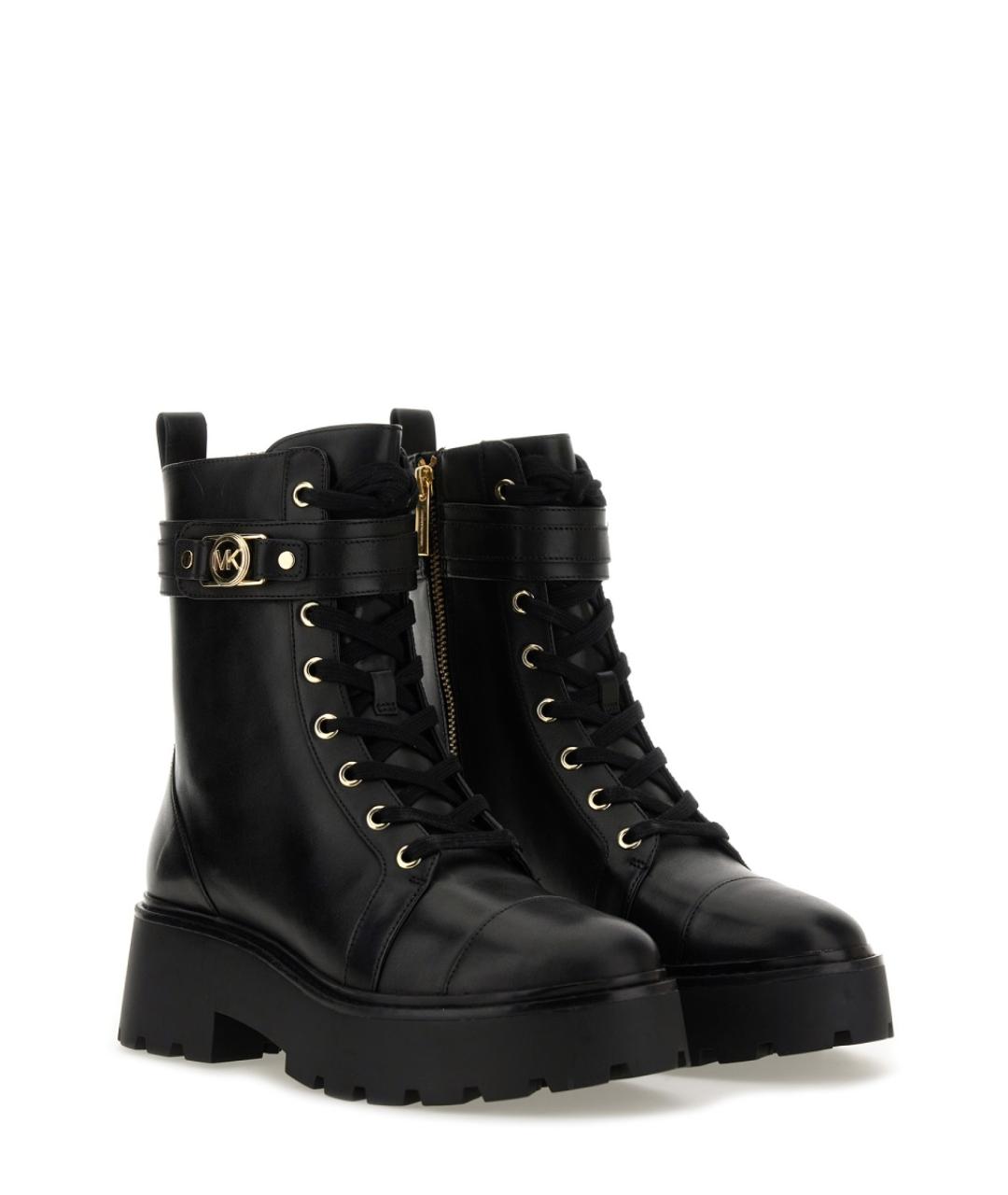 MICHAEL KORS Черные кожаные ботинки, фото 2