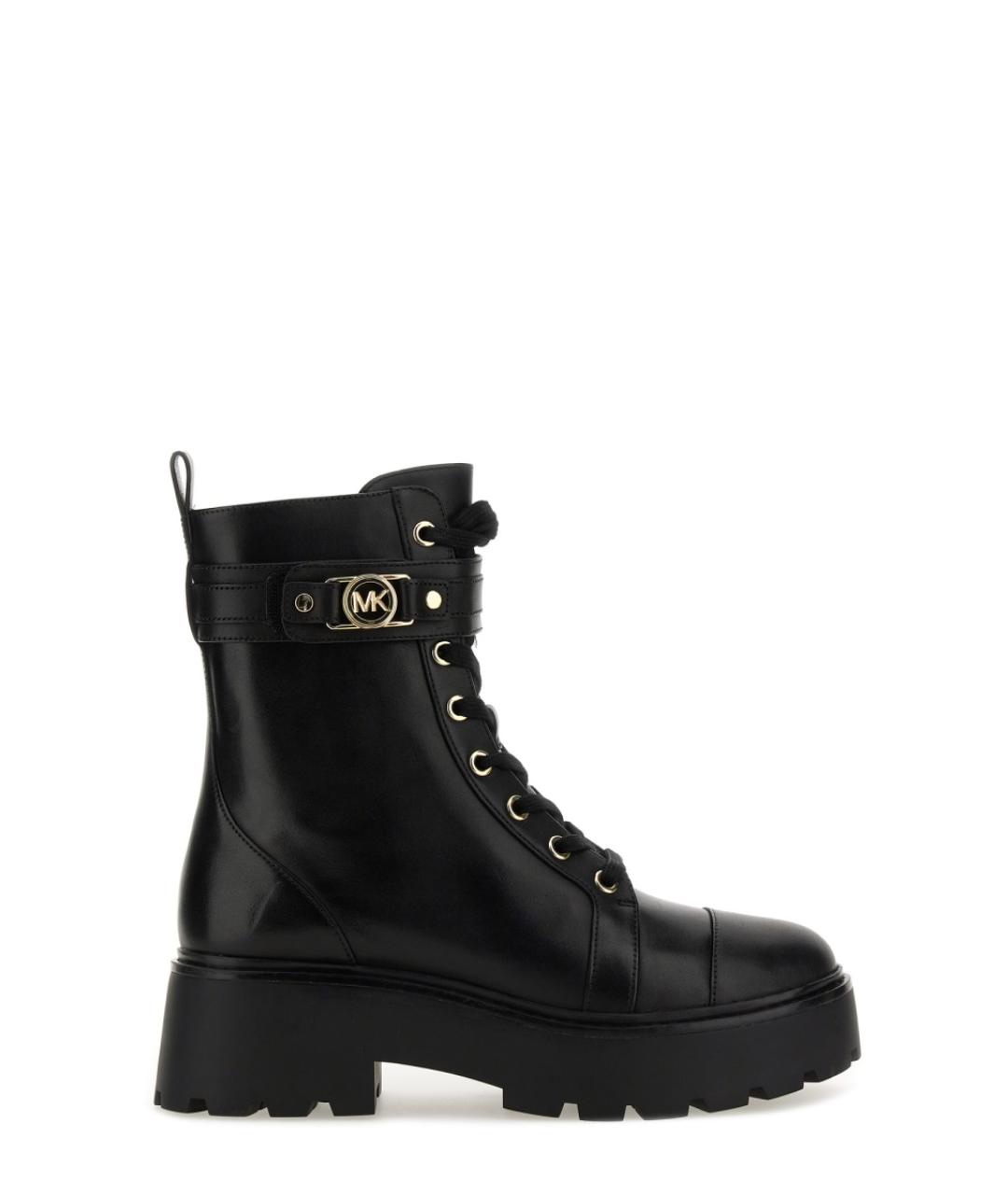 MICHAEL KORS Черные кожаные ботинки, фото 1