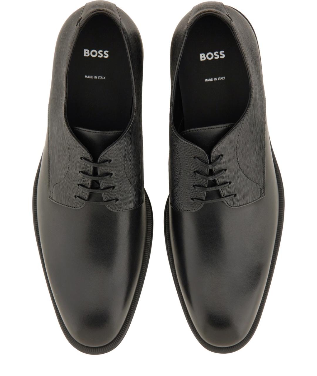 HUGO BOSS Черные кожаные туфли, фото 6