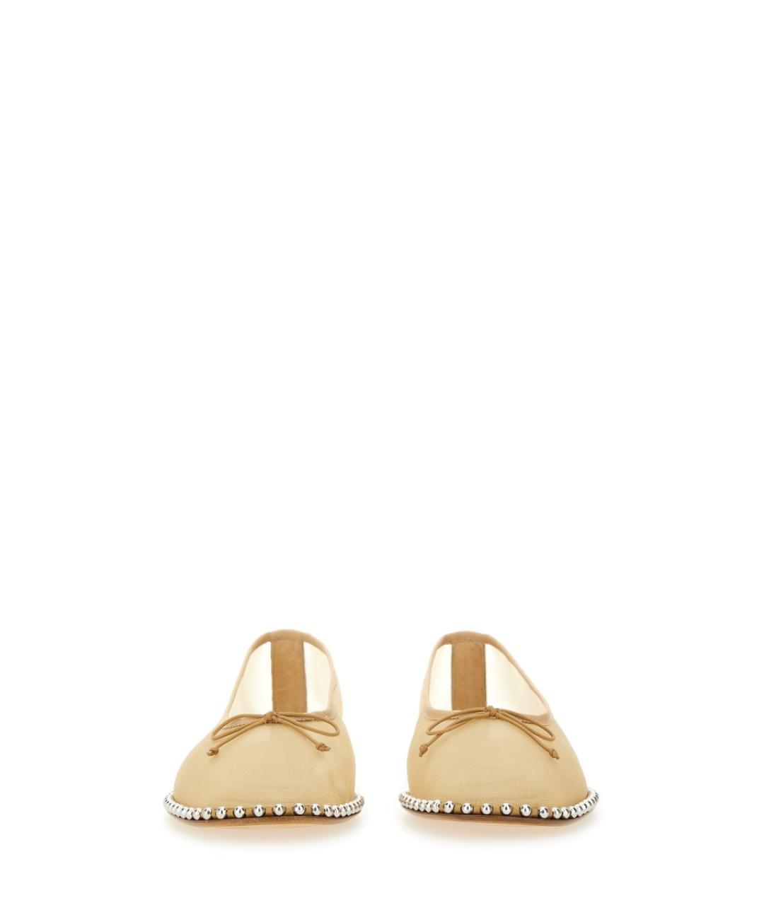 ALEXANDER WANG Бежевые синтетические балетки, фото 4