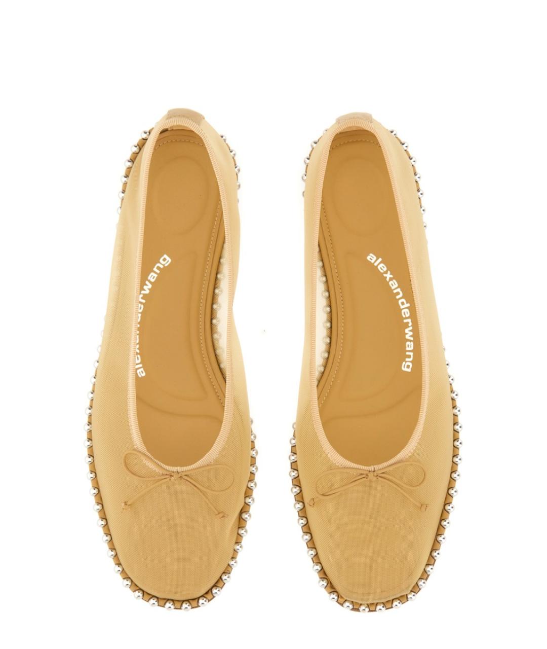 ALEXANDER WANG Бежевые синтетические балетки, фото 6