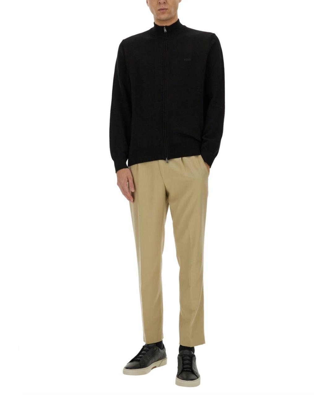 HUGO BOSS Черный хлопковый кардиган, фото 2