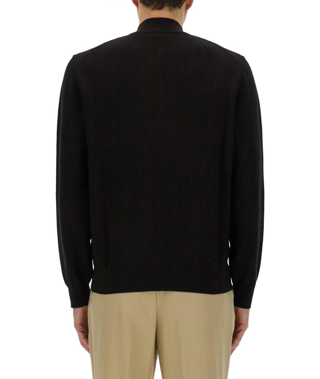 HUGO BOSS Черный хлопковый кардиган, фото 3