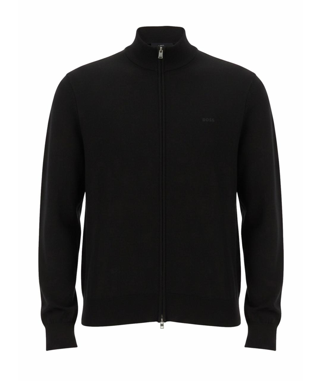 HUGO BOSS Черный хлопковый кардиган, фото 1