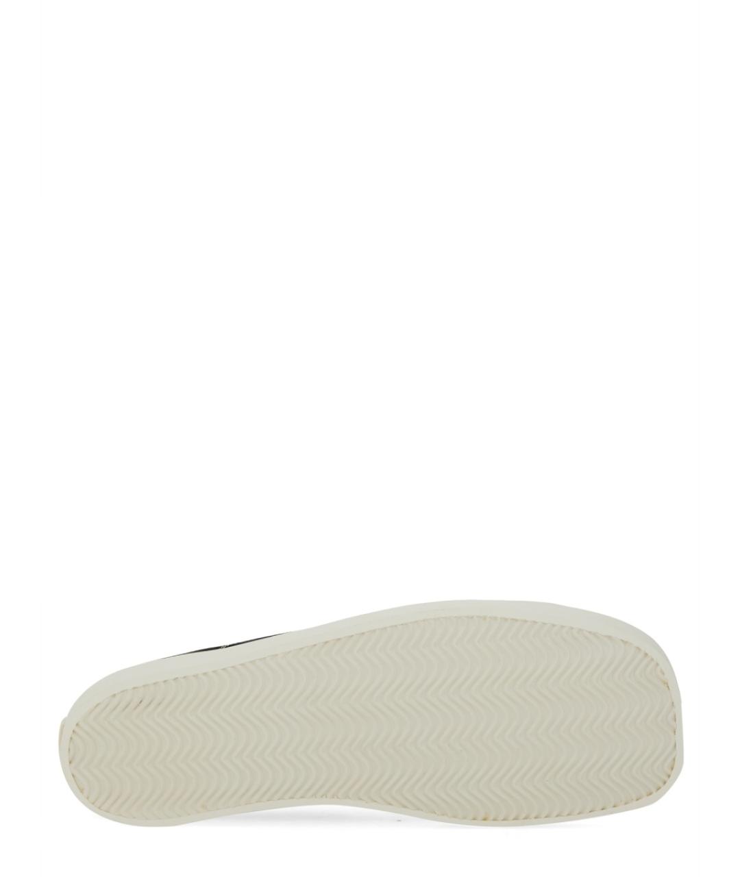 MOSCHINO Черные кожаные низкие кроссовки / кеды, фото 4