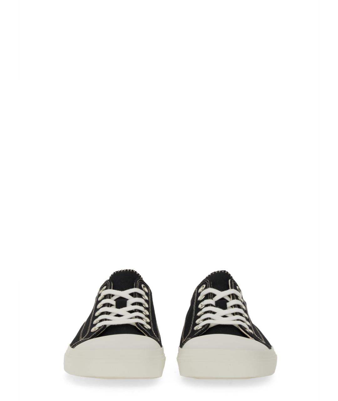 MOSCHINO Черные кожаные низкие кроссовки / кеды, фото 5