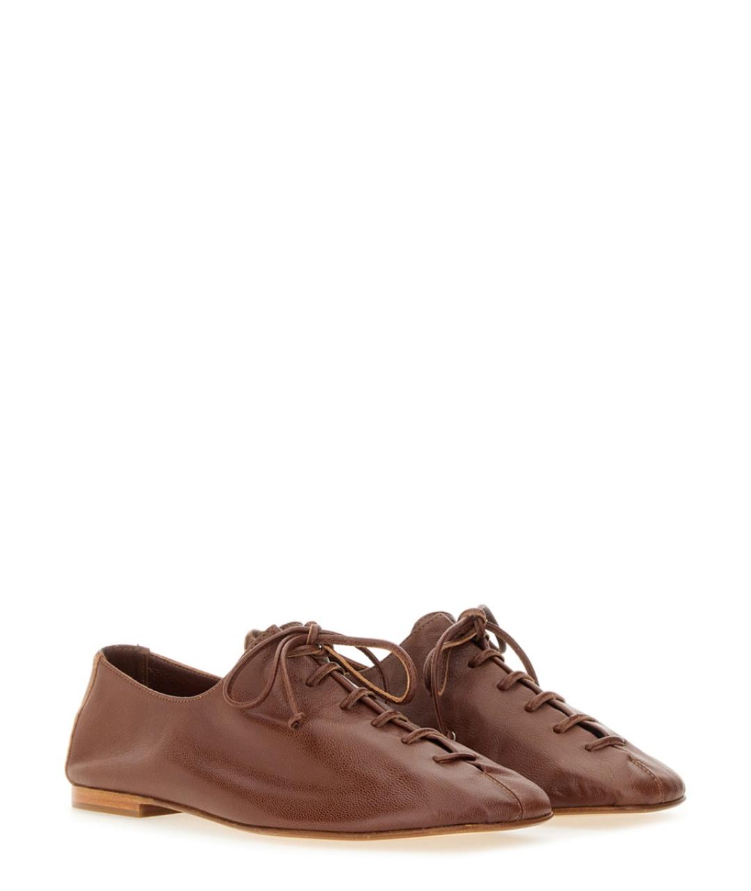 HEREU Коричневые кожаные брогги и оксфорды, фото 2