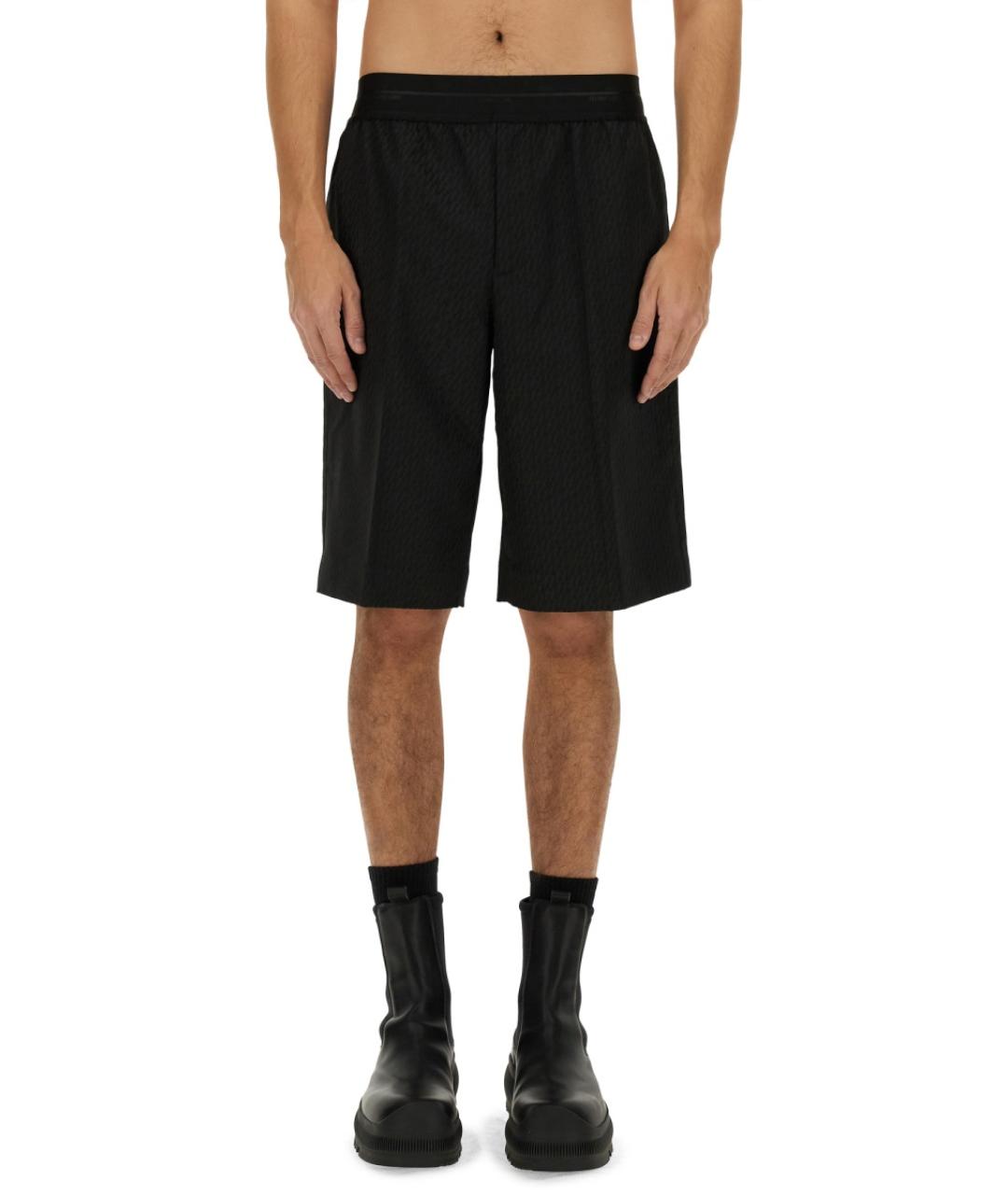 HELMUT LANG Черные полиэстеровые шорты, фото 2