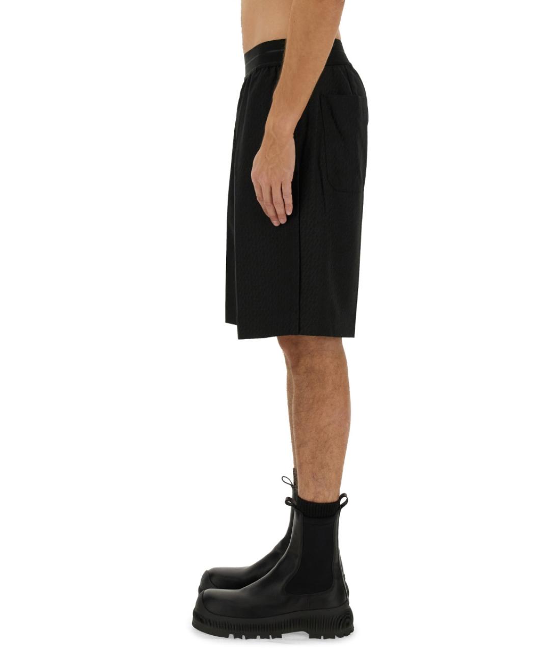 HELMUT LANG Черные полиэстеровые шорты, фото 5