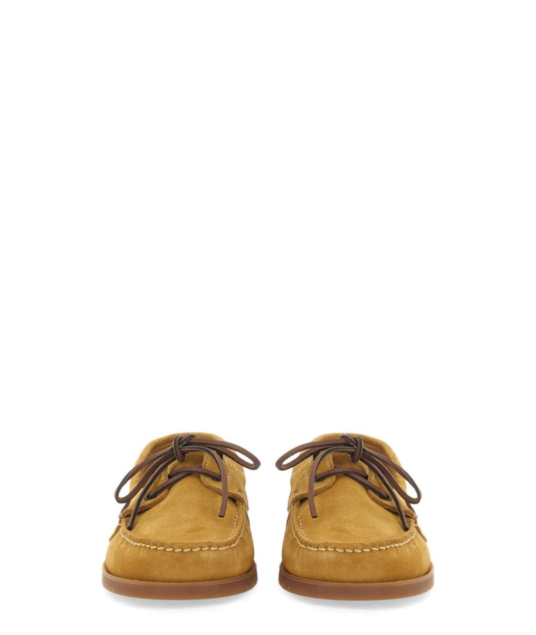 PARABOOT Горчичные кожаные мокасины, фото 3