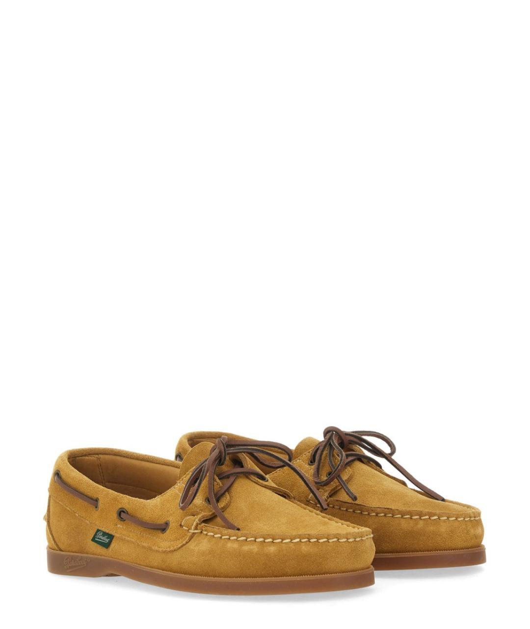 PARABOOT Горчичные кожаные мокасины, фото 2