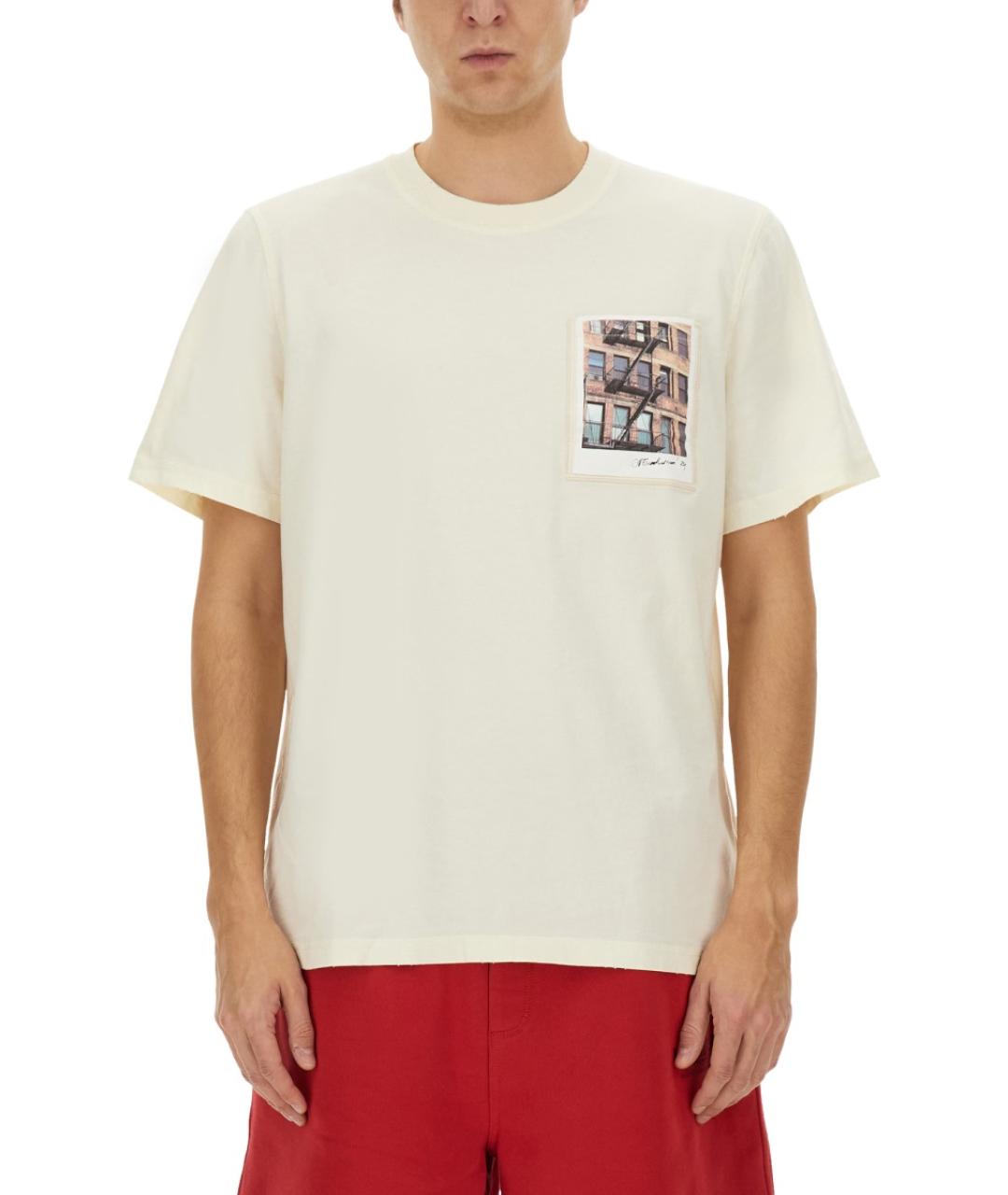 HELMUT LANG Белая хлопковая футболка, фото 5