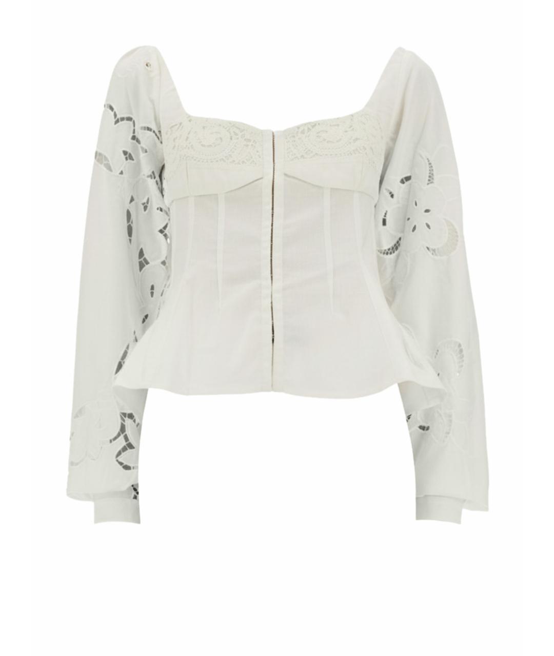 MARINE SERRE Белая хлопковая блузы, фото 1
