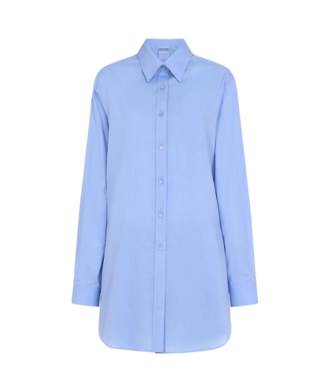 MOSCHINO Голубой хлопковый комбинезон, фото 1