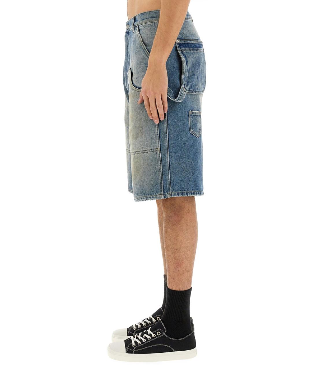 MOSCHINO Синие хлопковые шорты, фото 5