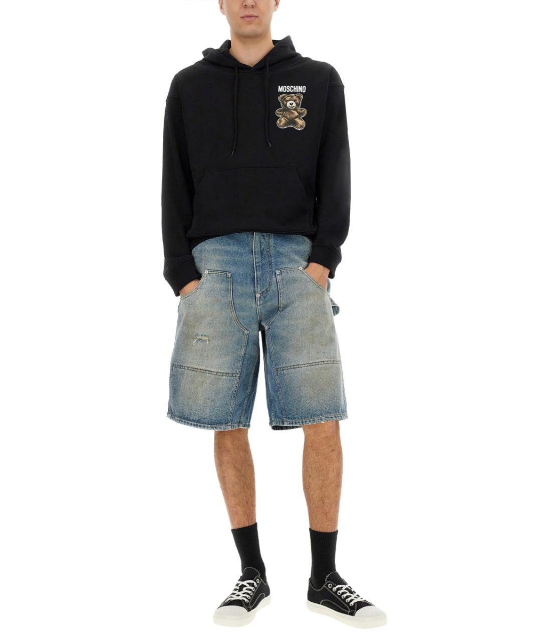 MOSCHINO Синие хлопковые шорты, фото 3