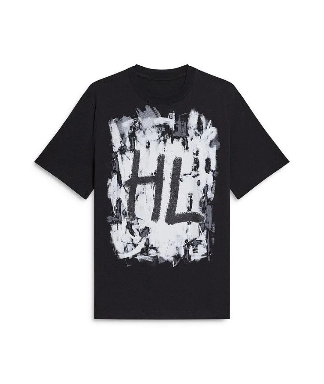 HELMUT LANG Черная хлопковая футболка, фото 1