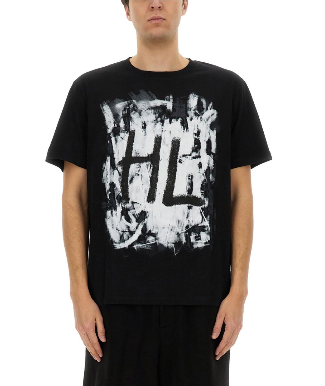 HELMUT LANG Черная хлопковая футболка, фото 5