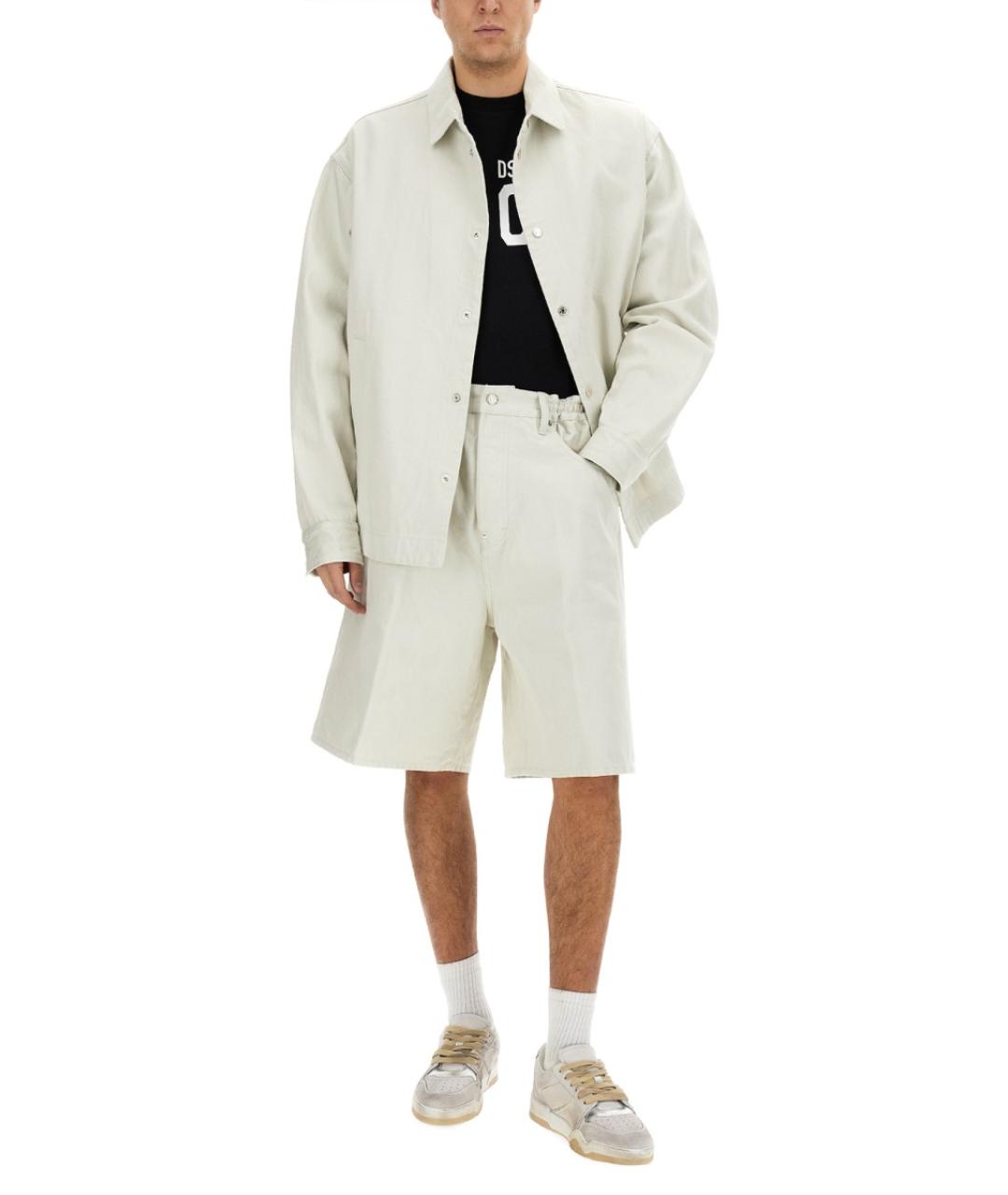 DSQUARED2 Белая хлопковая куртка, фото 4