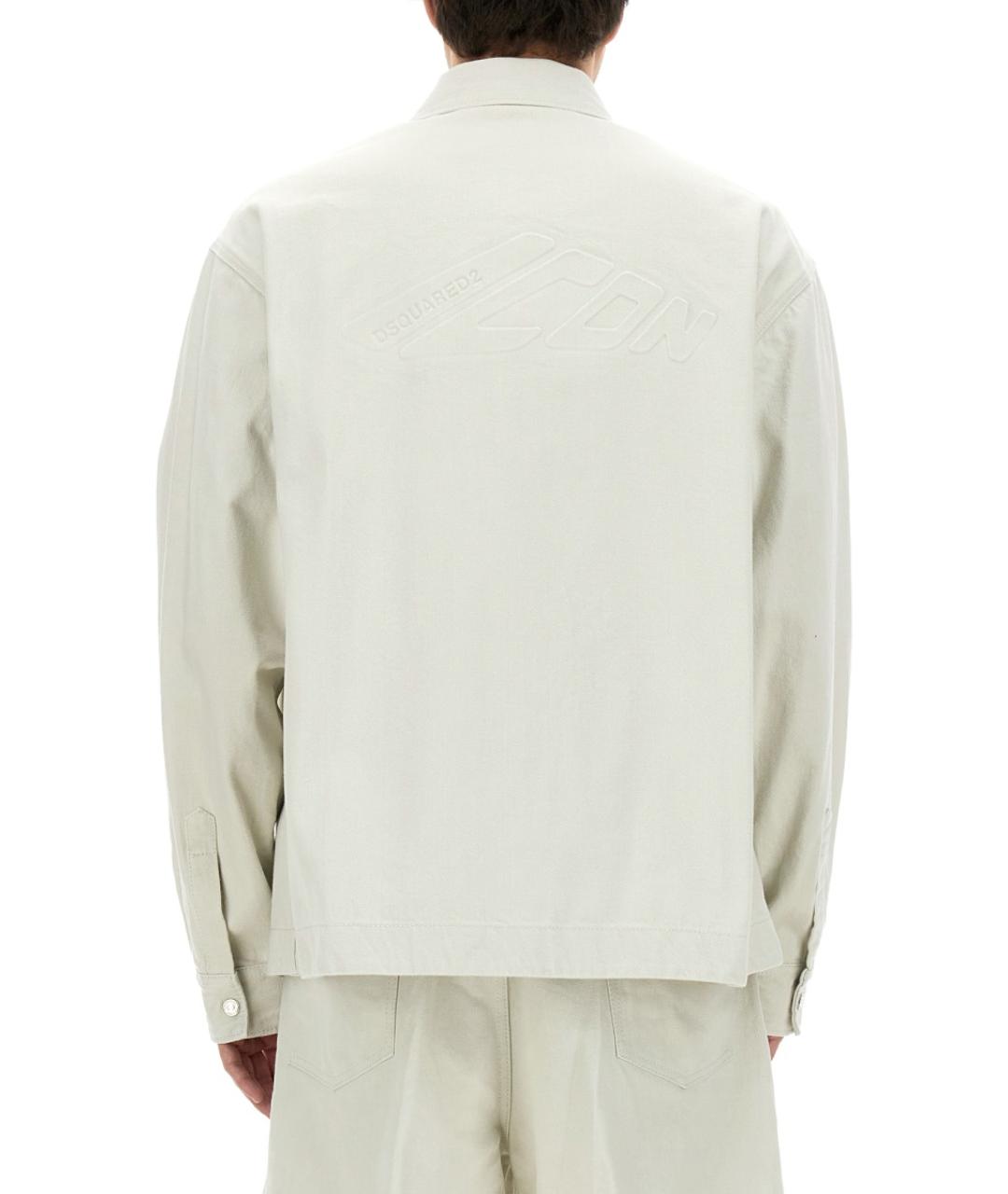 DSQUARED2 Белая хлопковая куртка, фото 2