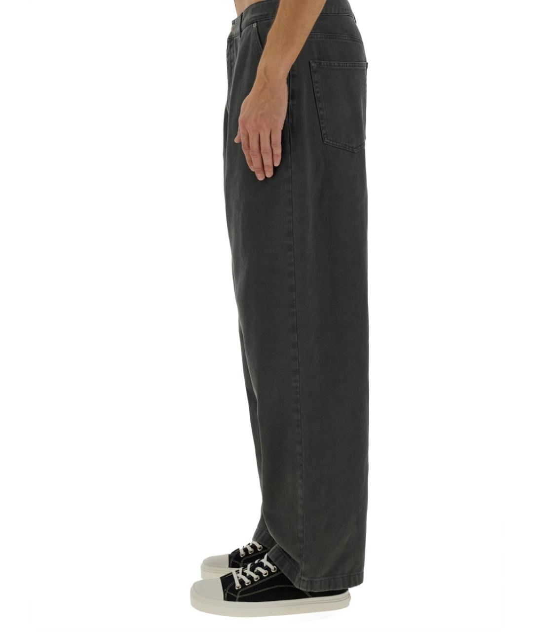 MOSCHINO Серые хлопковые прямые джинсы, фото 4