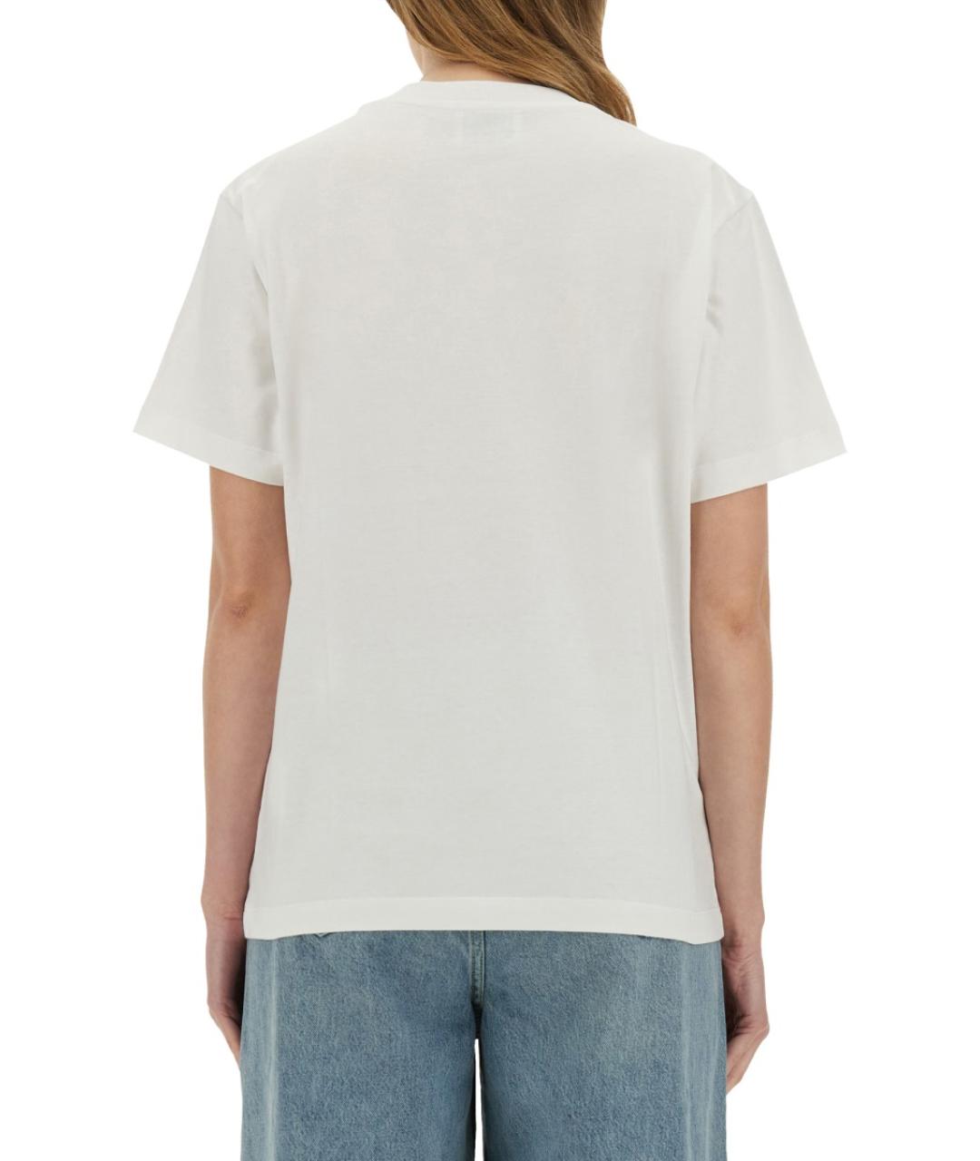 MOSCHINO JEANS Белая хлопковая футболка, фото 4
