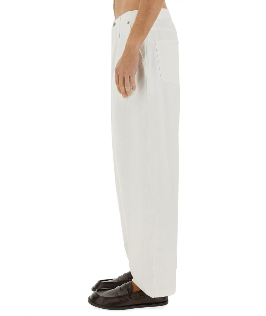 MOSCHINO Белые хлопковые прямые джинсы, фото 5