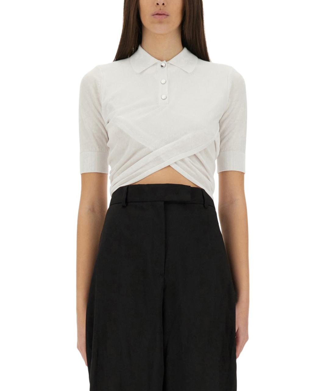 SPORTMAX Белая хлопковая футболка, фото 1