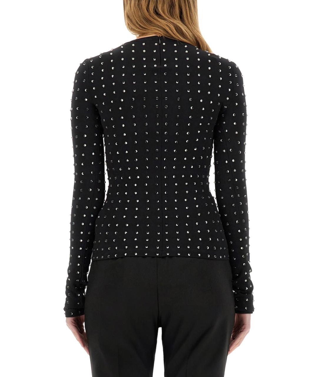 SPORTMAX Черная полиамидовая блузы, фото 3