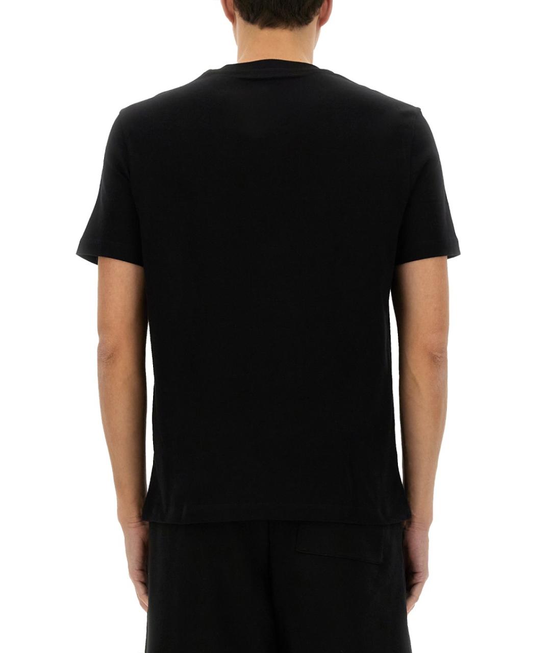 HELMUT LANG Черная хлопковая футболка, фото 3