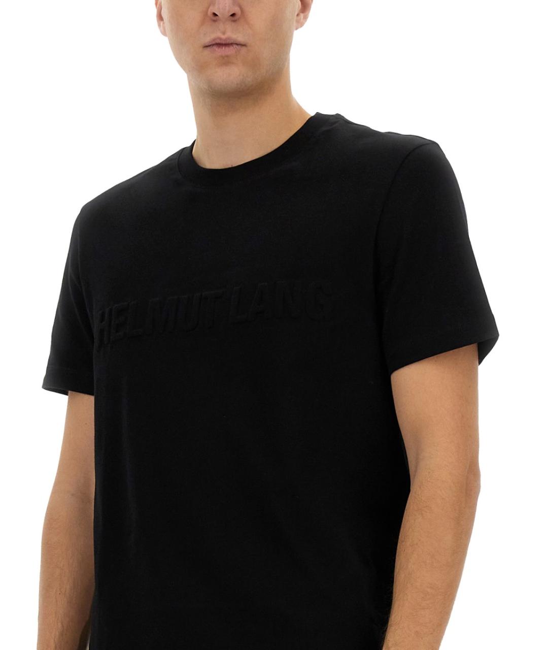 HELMUT LANG Черная хлопковая футболка, фото 4