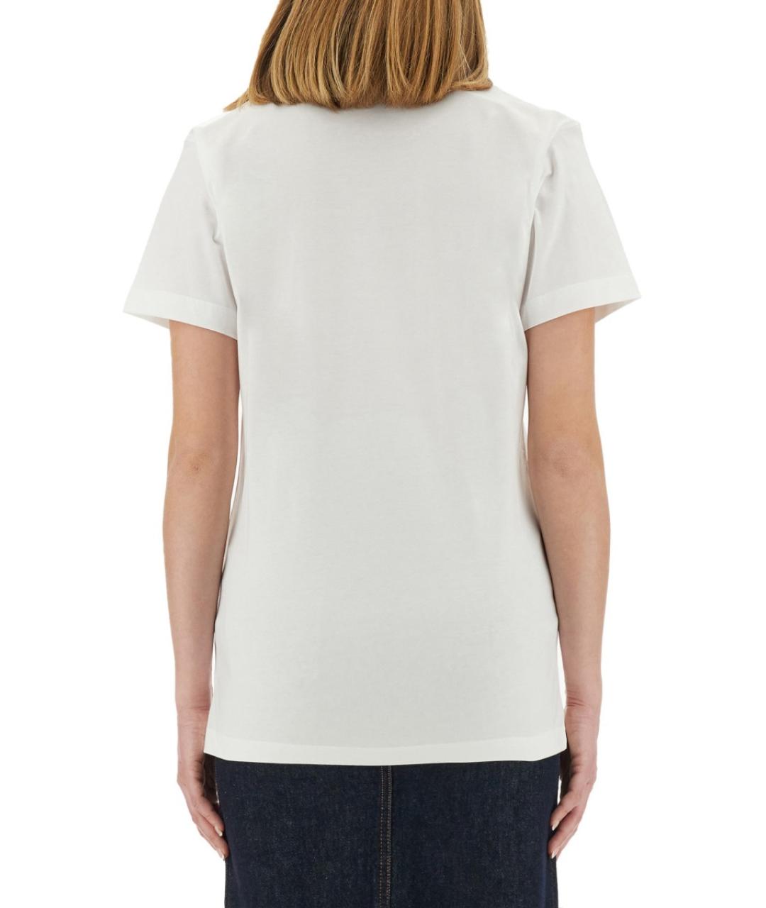 MOSCHINO Белая хлопковая футболка, фото 5