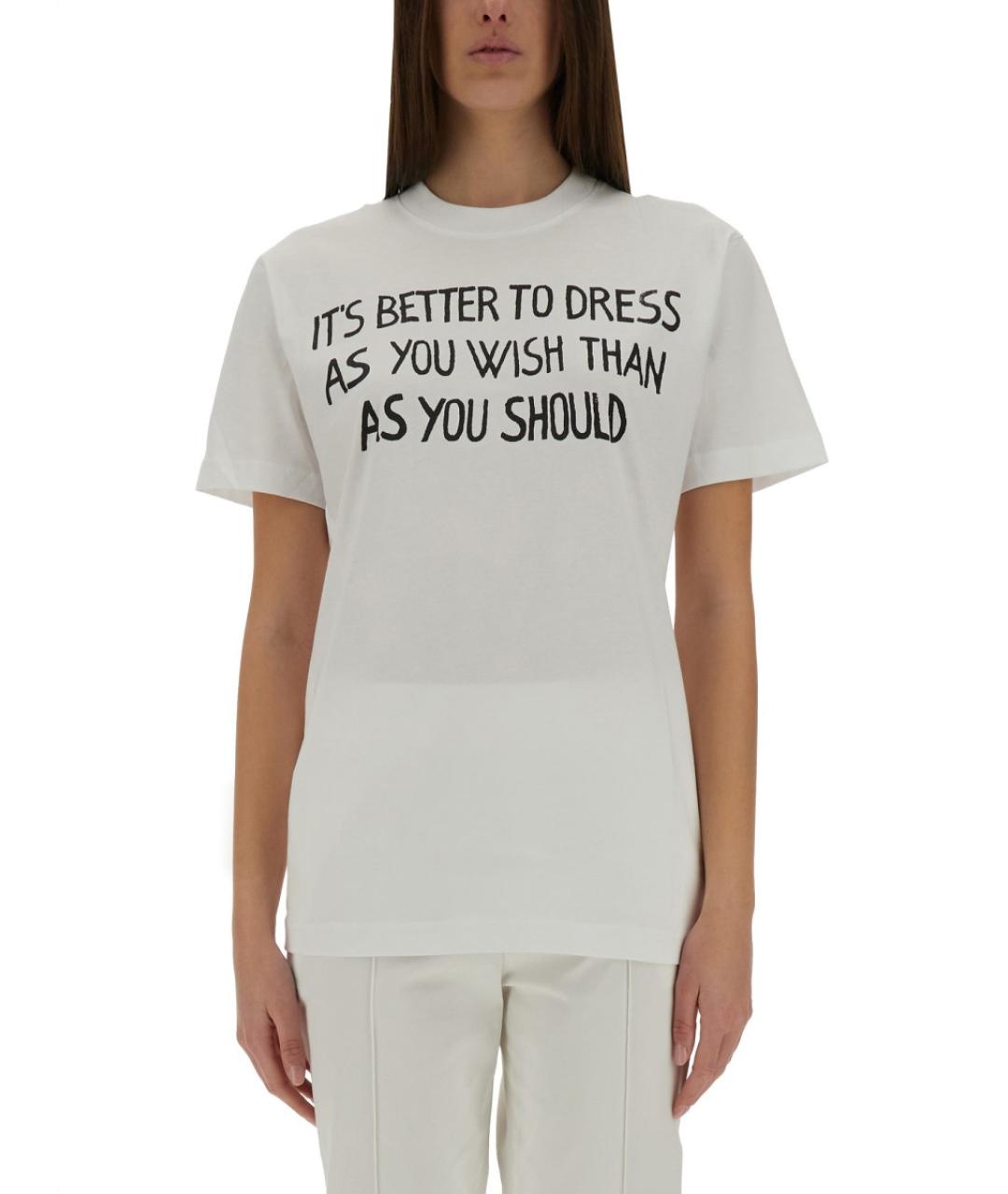 MOSCHINO Белая хлопковая футболка, фото 5