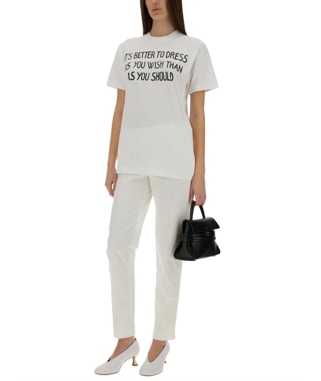 MOSCHINO Белая хлопковая футболка, фото 2