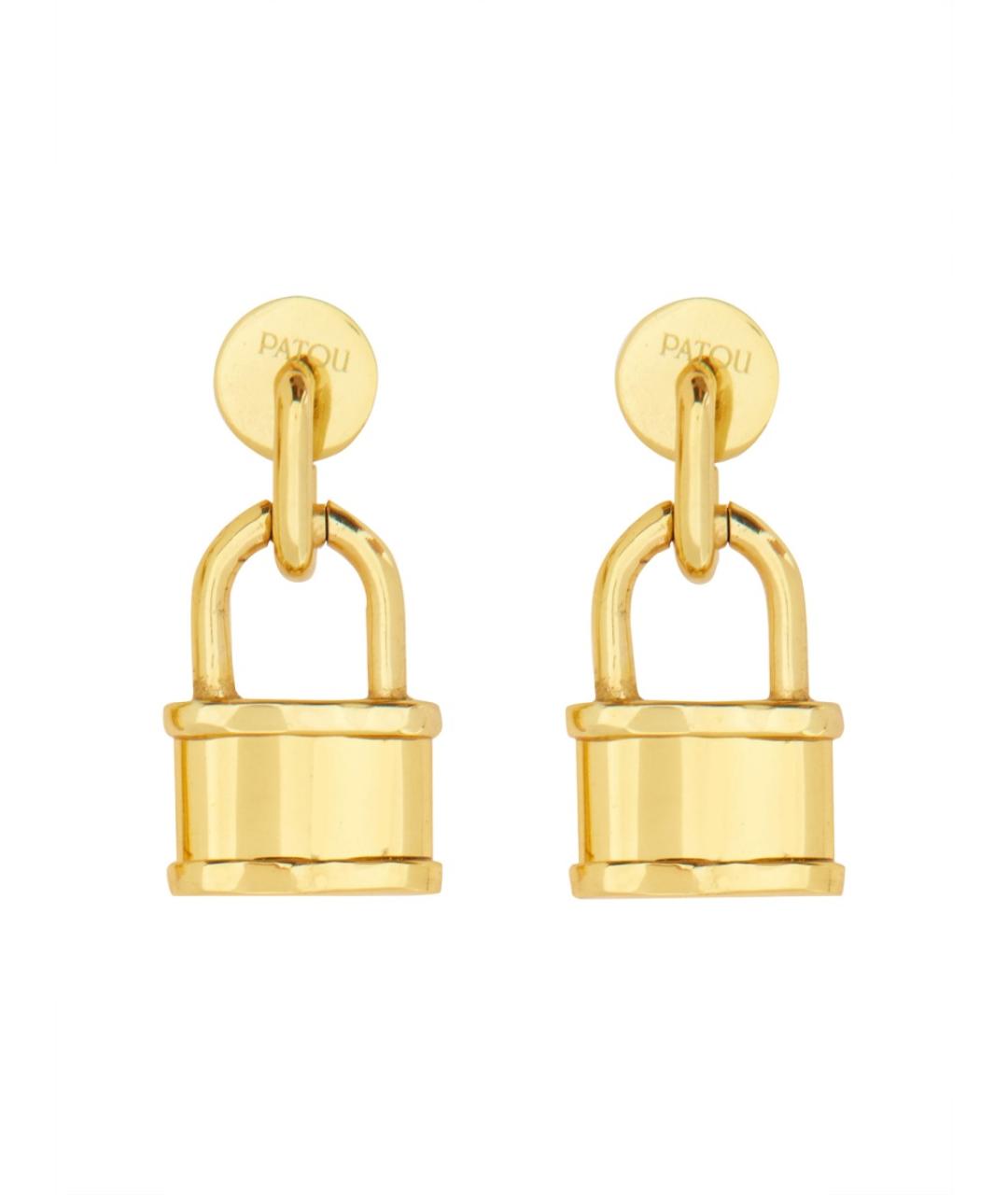 PATOU Золотые латунные серьги, фото 1