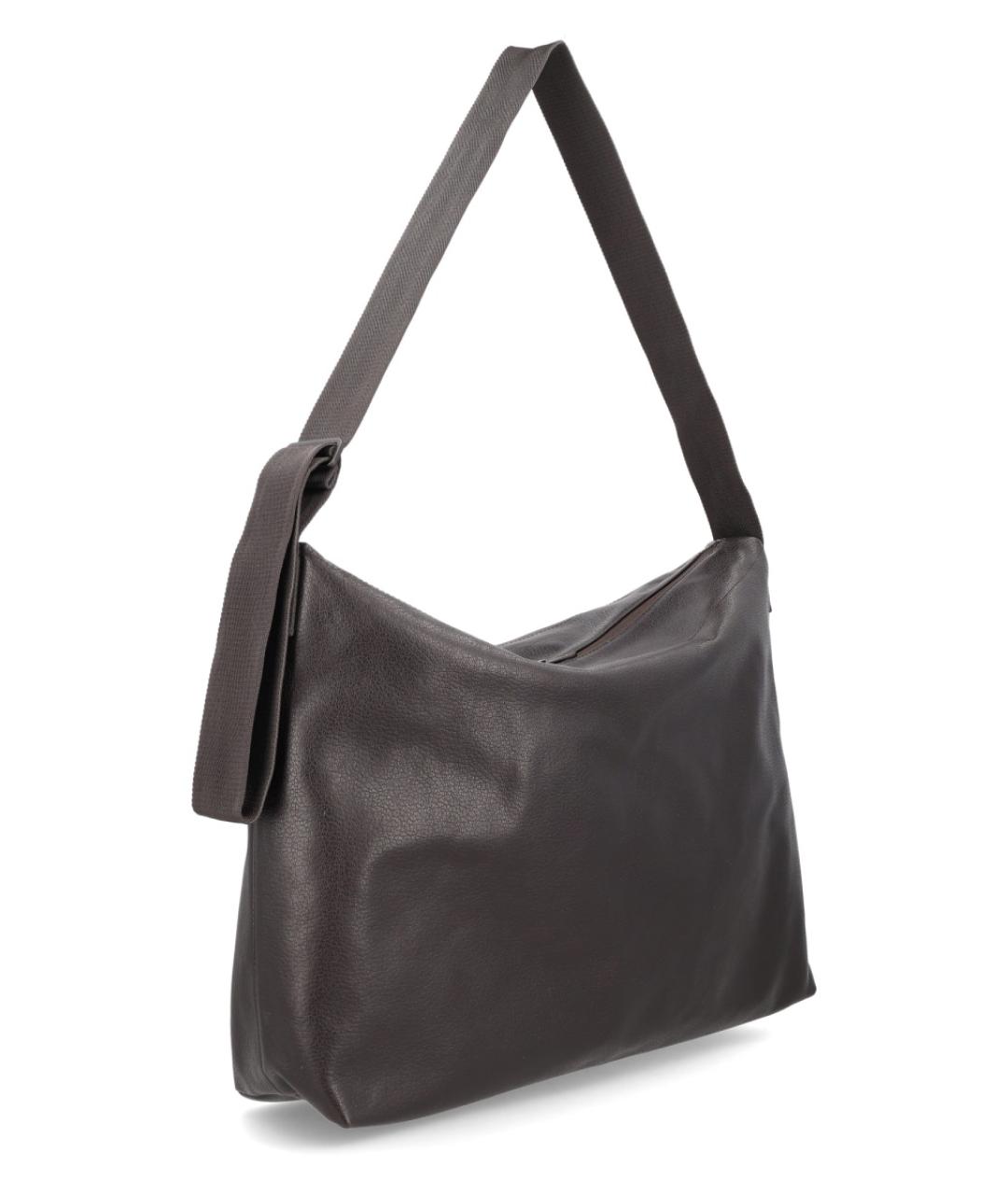 LEMAIRE Коричневая кожаная сумка на плечо, фото 3