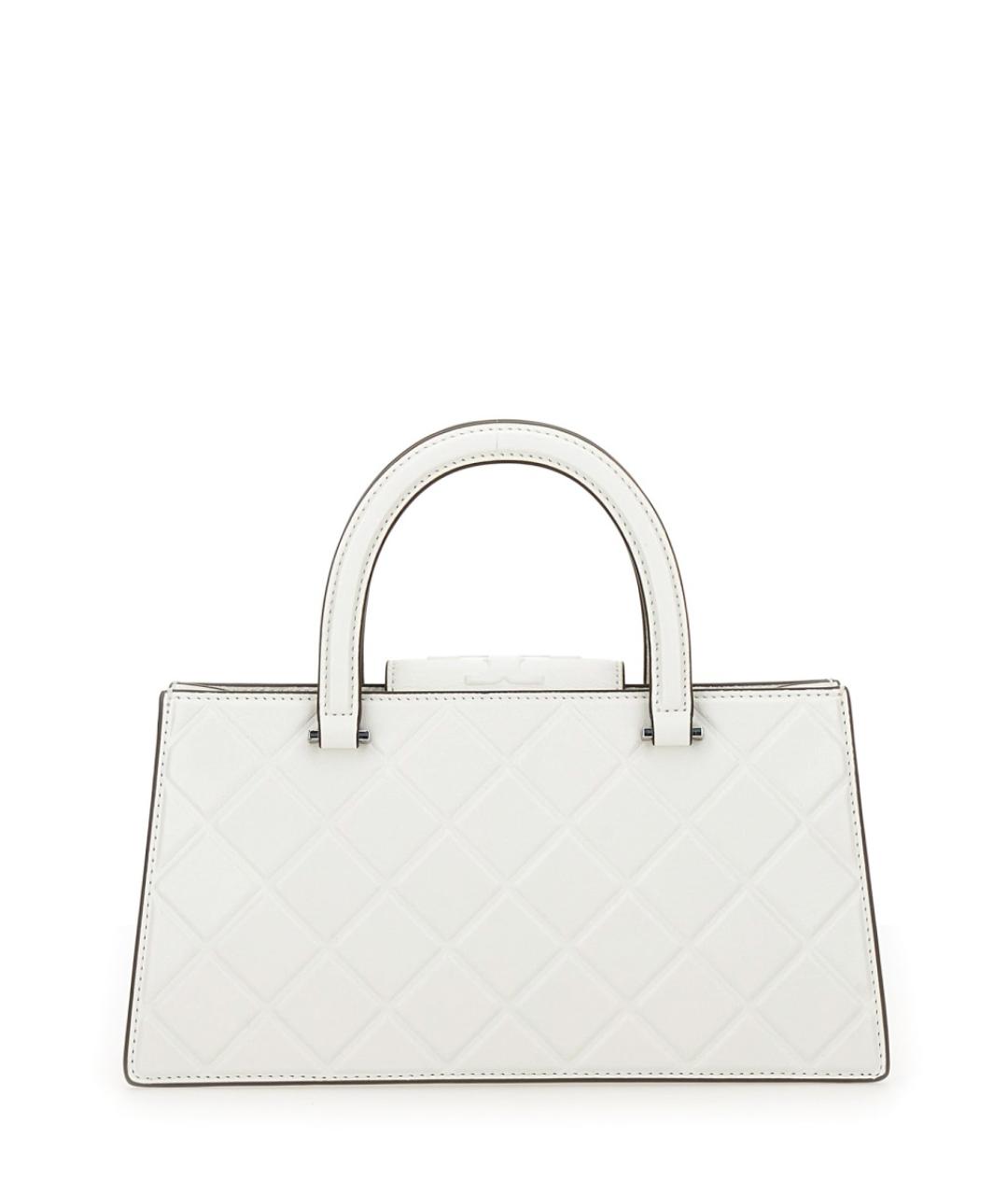 TORY BURCH Белая кожаная сумка с короткими ручками, фото 2