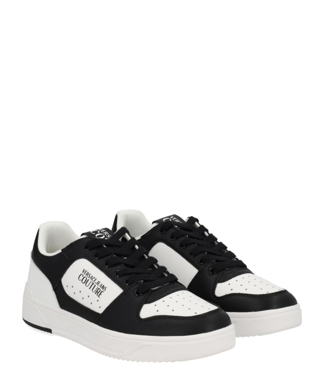VERSACE JEANS COUTURE Белые кожаные низкие кроссовки / кеды, фото 2