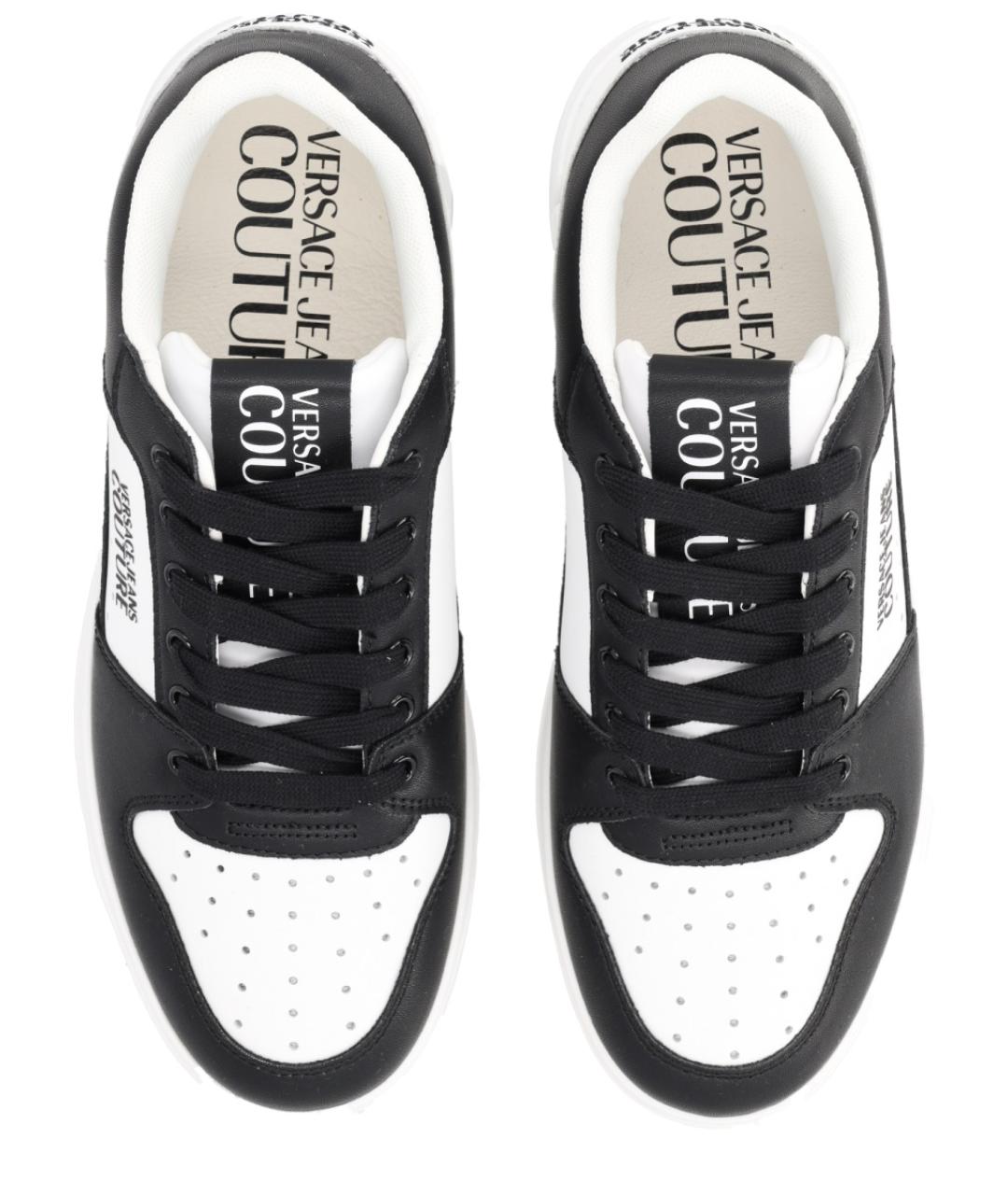 VERSACE JEANS COUTURE Белые кожаные низкие кроссовки / кеды, фото 5