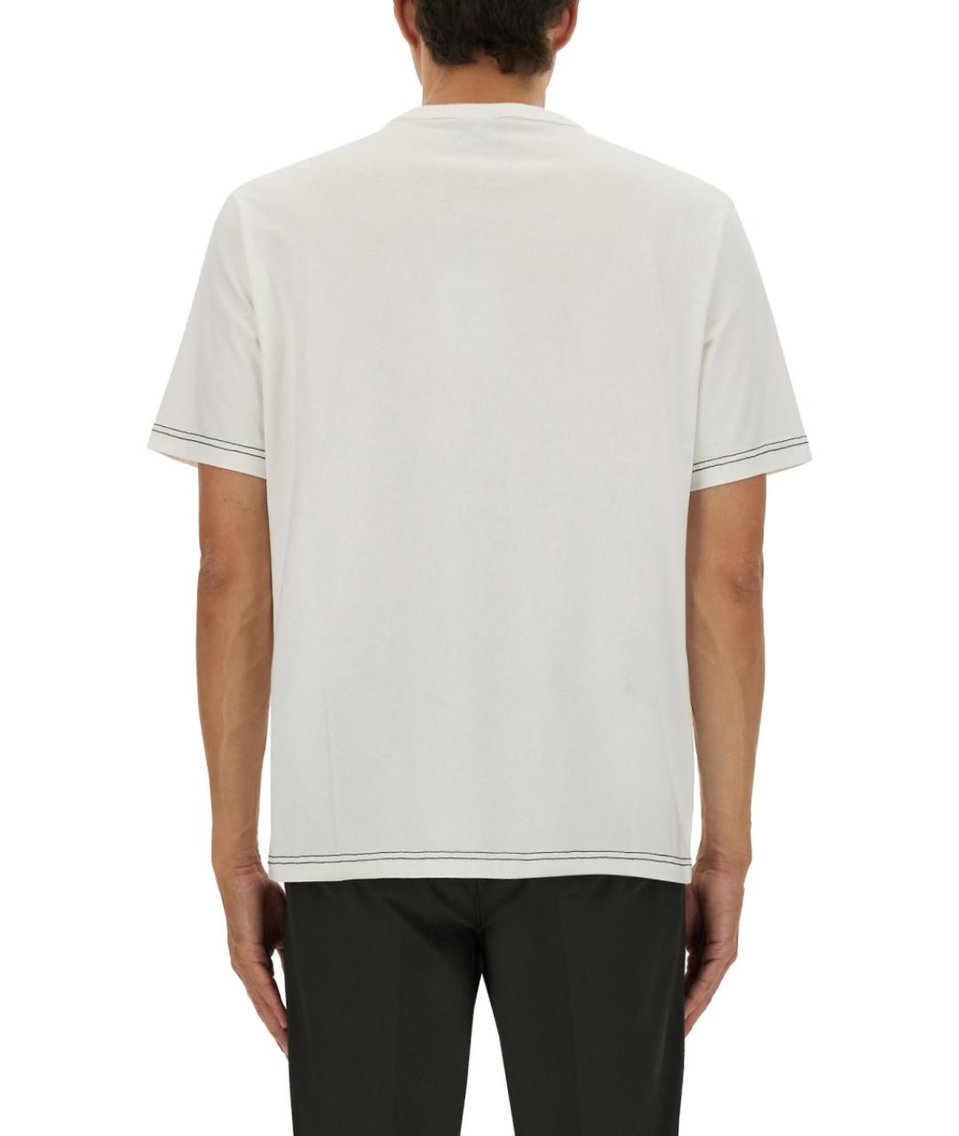 PS BY PAUL SMITH Белая хлопковая футболка, фото 3