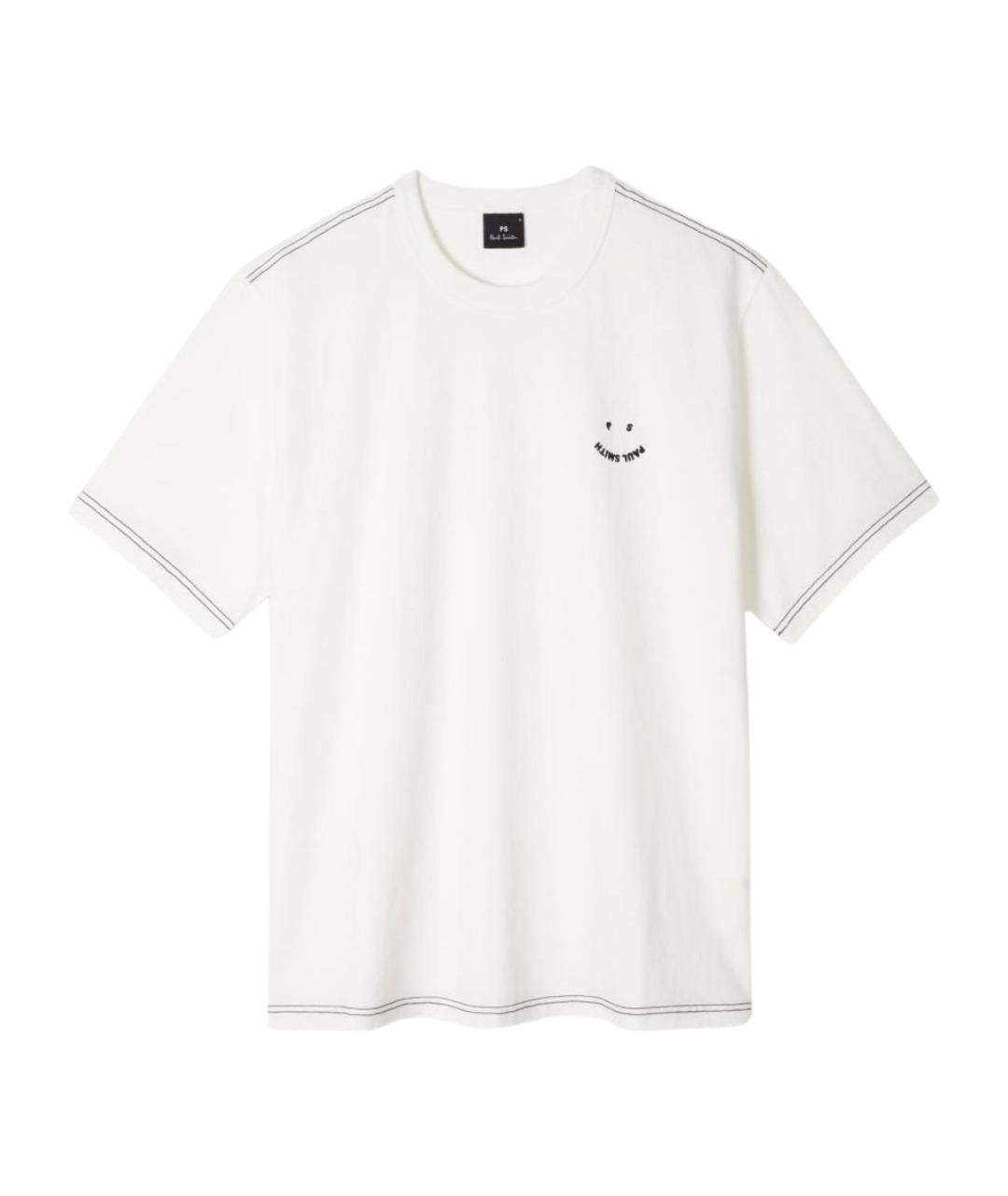 PS BY PAUL SMITH Белая хлопковая футболка, фото 1
