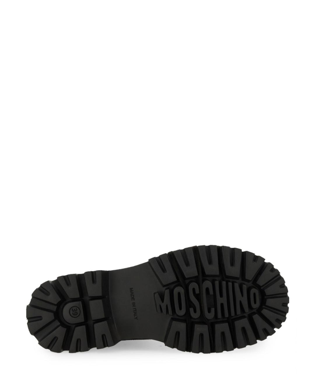 MOSCHINO Черные кожаные ботинки, фото 5