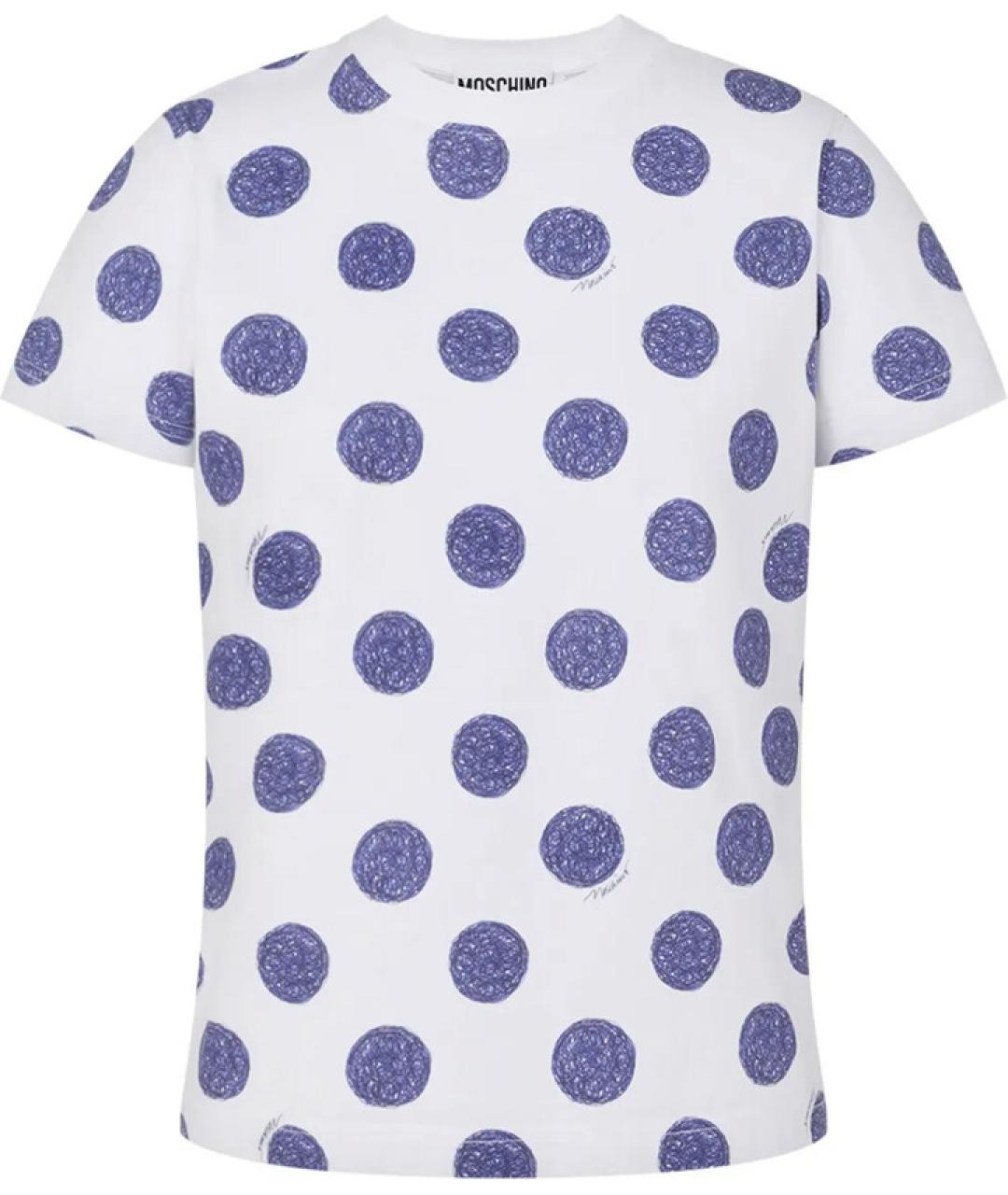 MOSCHINO Мульти хлопковая футболка, фото 1