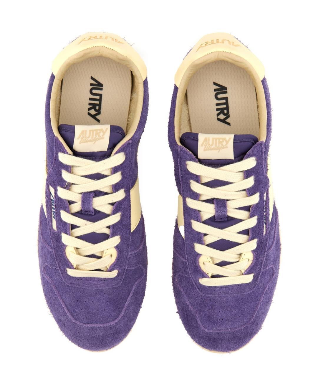AUTRY Фиолетовые кожаные кроссовки, фото 6