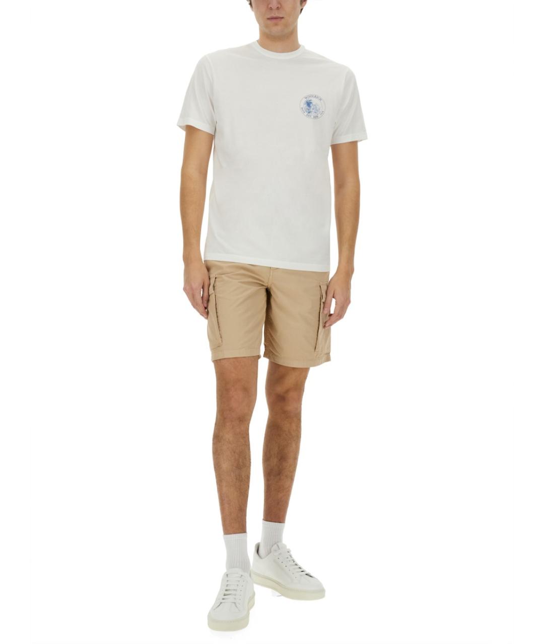 WOOLRICH Бежевые хлопковые шорты, фото 3