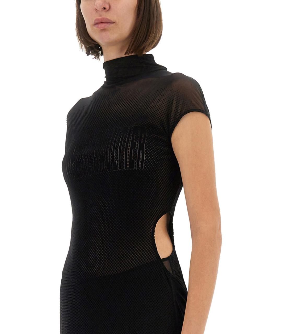 JEAN PAUL GAULTIER Черное полиамидовое платье, фото 4